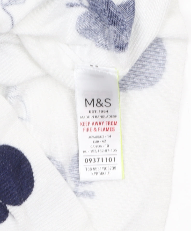 Marks & Spencer Women’s White Apple Knit Pullover Jumper Size 14