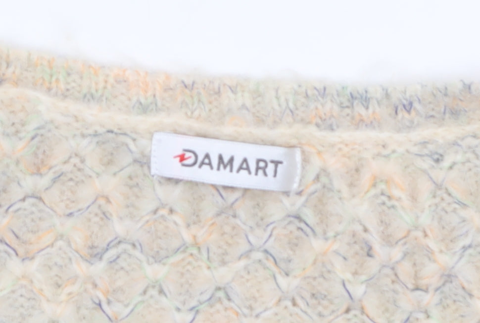 Damart Women’s Beige Chunky-Knit Pullover Jumper Size 22/24