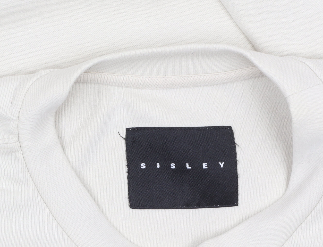 Sisley Men’s Beige Crew Neck Cotton Sweatshirt M Regular Fit