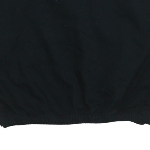 Umbro Boys Black Long Sleeve Cotton Polo Football Shirt Size 8 Years