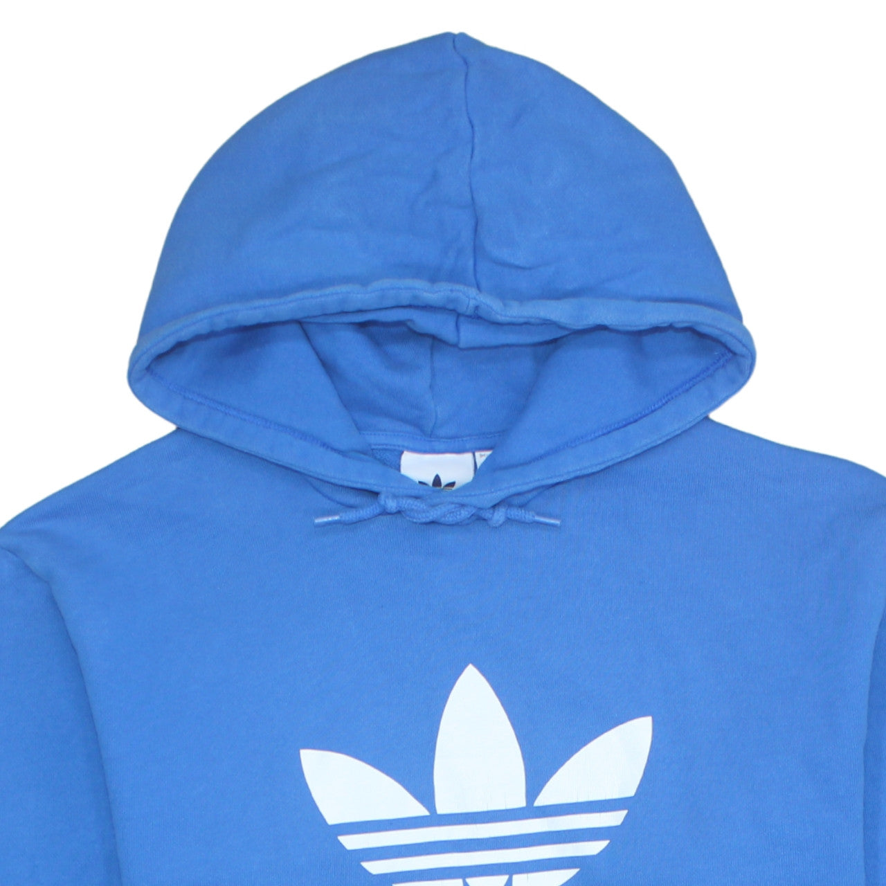 Adidas Mens Blue XL Pullover Hoodie with Logo Print
