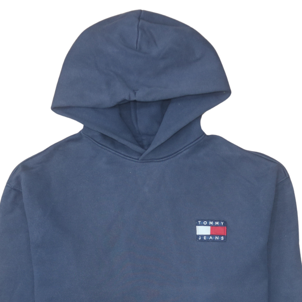 Tommy Jeans Women's Blue Pullover Hoodie Size S Cotton Logo Sweatshirt