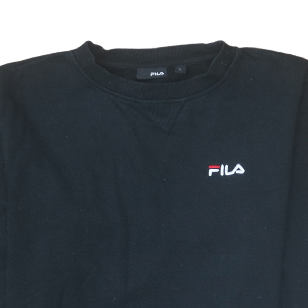 Fila Women's Black Crew Neck Pullover Sweatshirt Size L