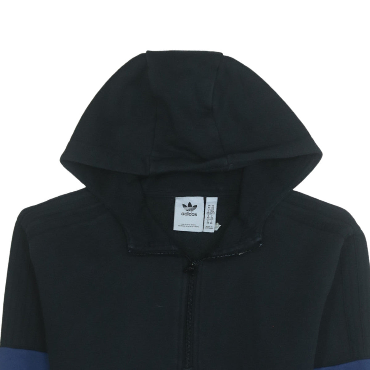 Adidas Men's Blue XS Hoodie 1/2 Zip Pullover Logo Fleece