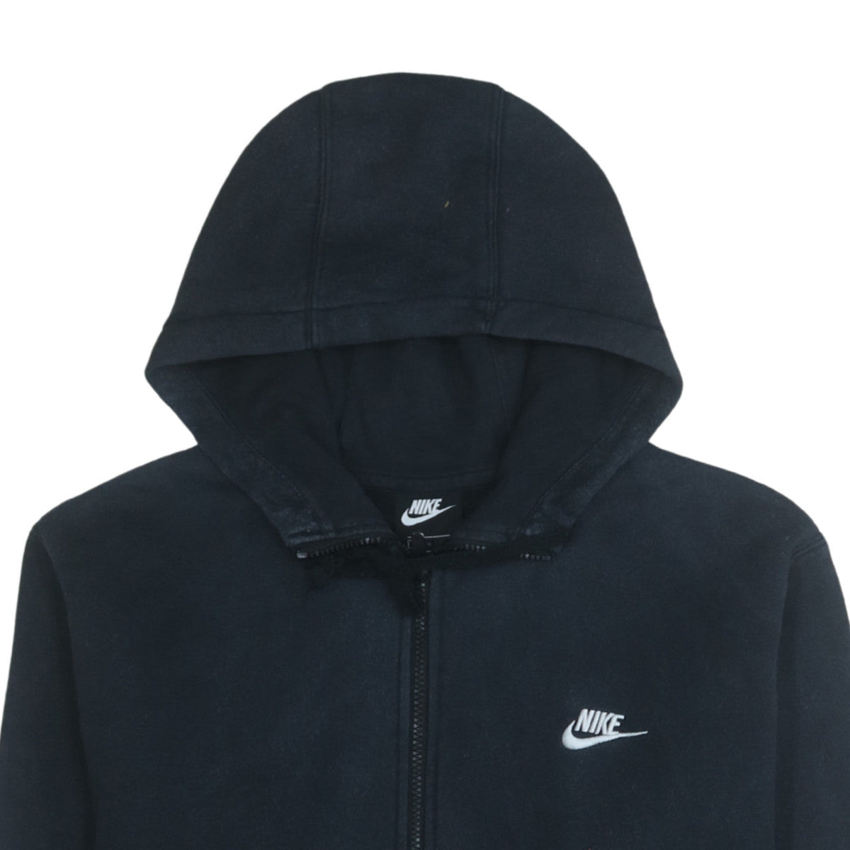 Nike Men's Black Full Zip Fleece Hoodie Size L Regular Fit