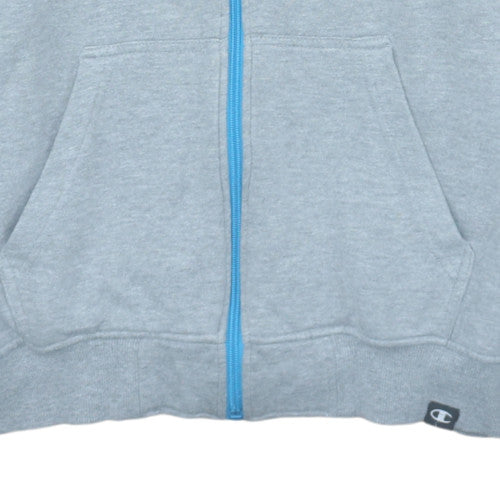 Champion Teens Grey Full Zip Hoodie S Sports Fleece Jacket