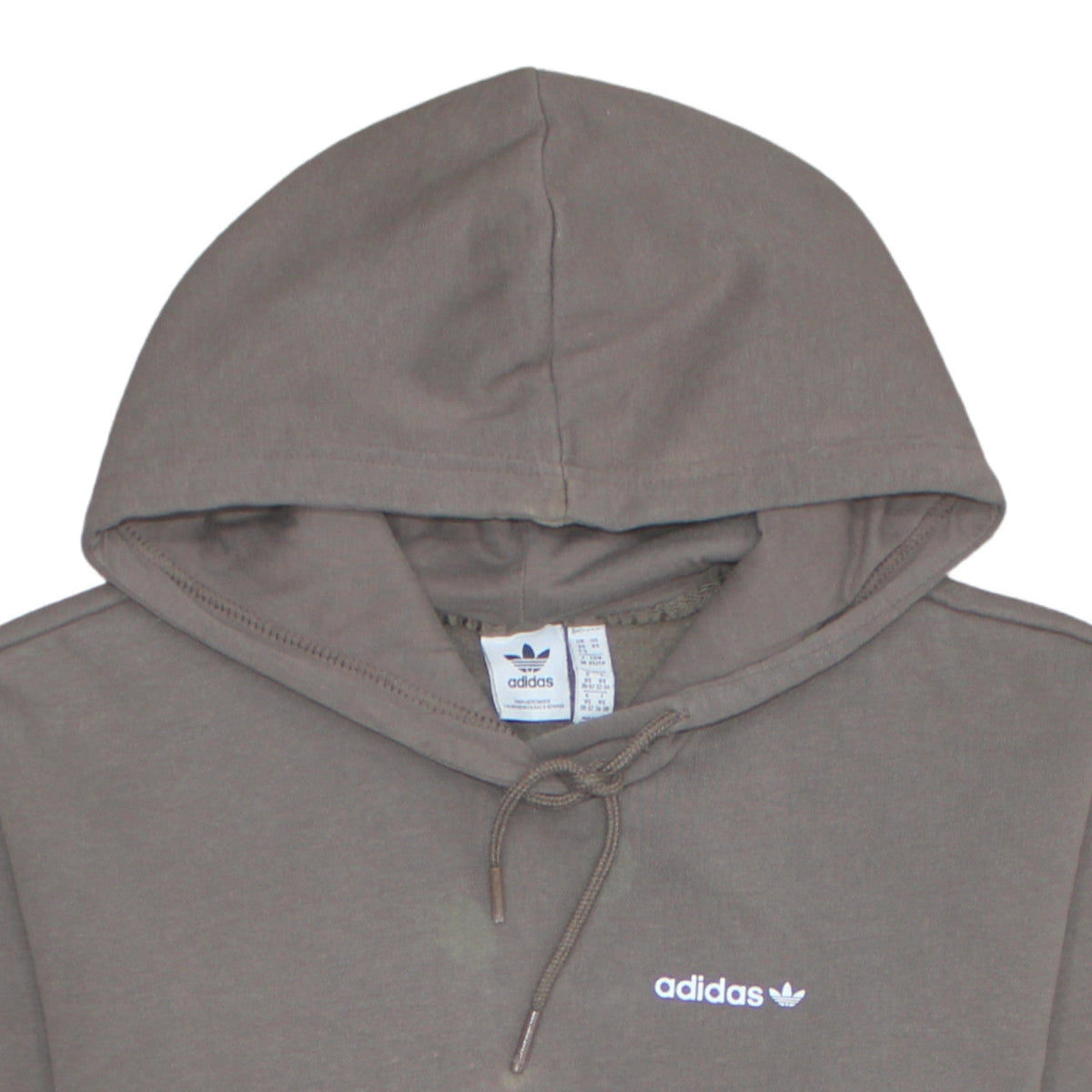 Adidas Women Brown Pullover Hoodie XS Cotton Casual Logo Design