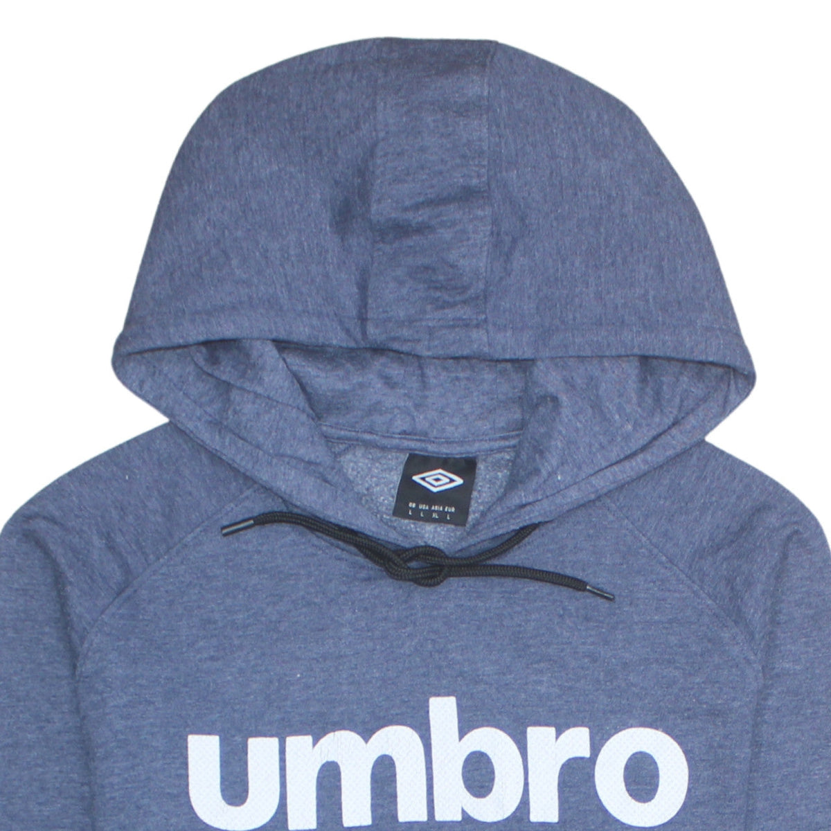 Umbro Men's Blue Pullover Hoodie Large Sports Fleece Sweatshirt