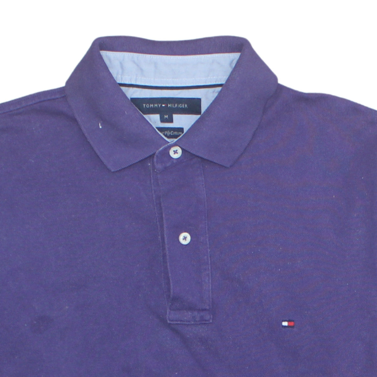 Tommy Hilfiger Men’s Purple Cotton Regular Fit Polo Shirt M
