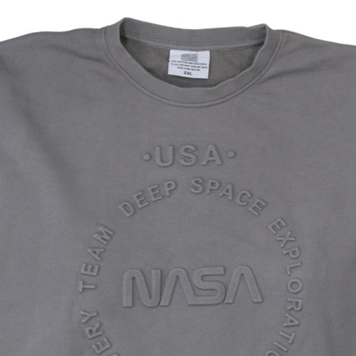Men’s Grey NASA USA Logo Pullover Sweatshirt 2XL Regular Fit