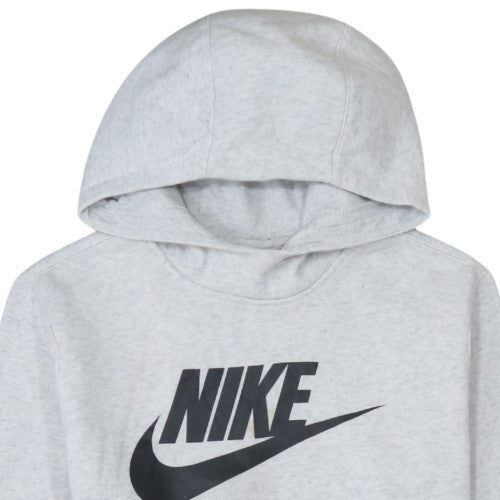 Nike Girls Grey XL Pullover Fleece Hoodie with Logo