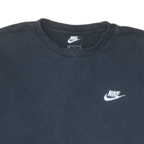 Nike Men's Black Small Pullover Crew Neck Fleece Sweatshirt