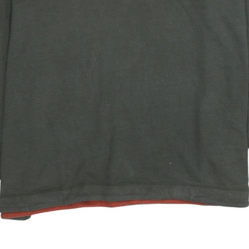 Timberland Men's Green 1/4 Zip Fleece Pullover Sweatshirt L