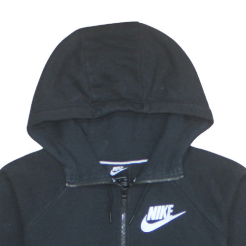 Nike Womens Black Full Zip Hoodie Size S Cotton Blend Sweatshirt