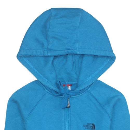 The North Face Women's Blue Full Zip Hoodie Size S 100% Cotton