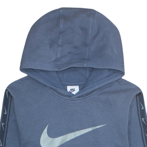 Nike Boys Blue Pullover Hoodie XL Fleece Graphic Swoosh Hooded Sweatshirt