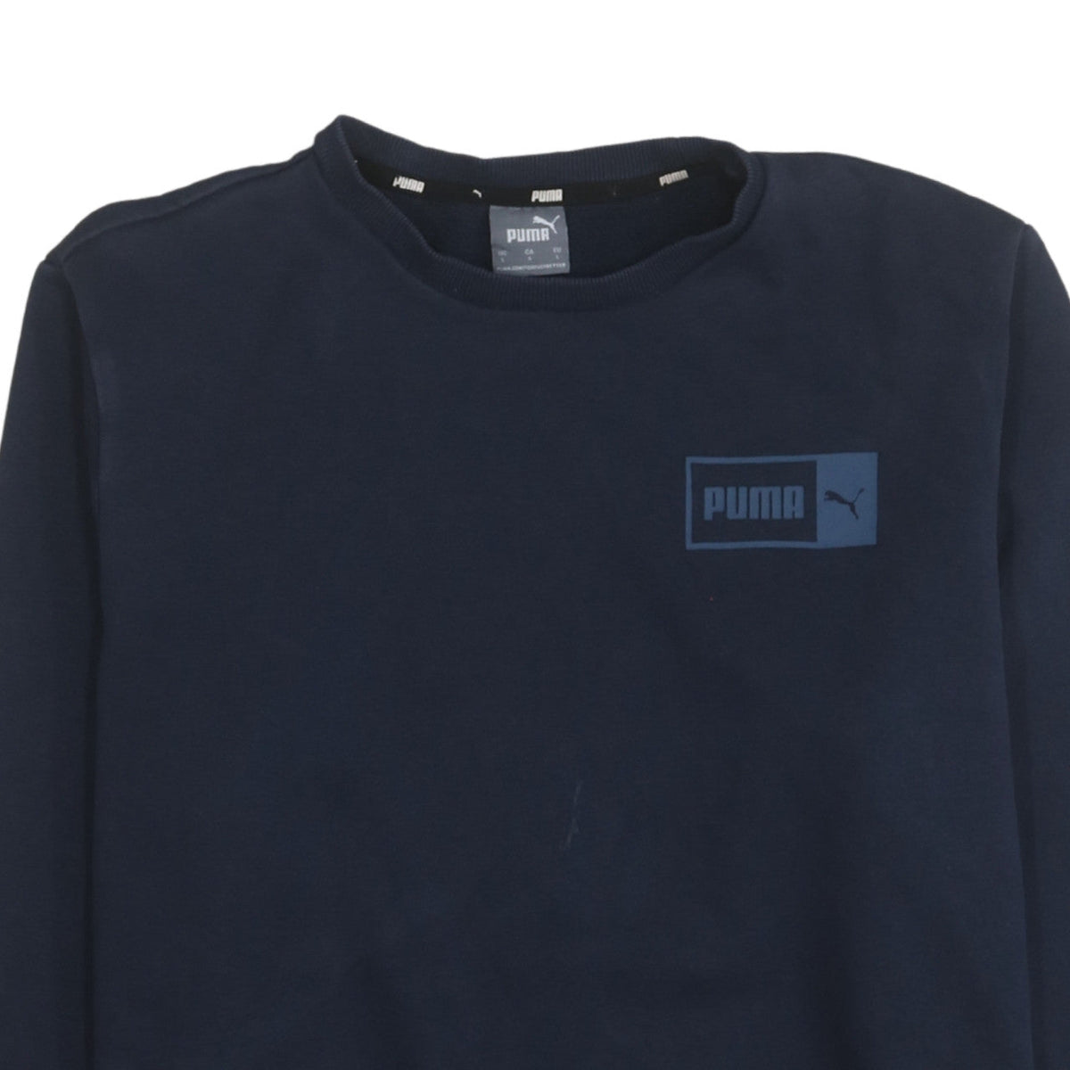Puma Men's Blue Crew Neck Pullover Sweatshirt Size L