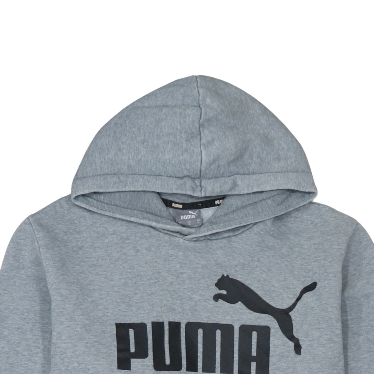 Puma Mens Grey XL Pullover Hoodie Fleece Logo Sweatshirt