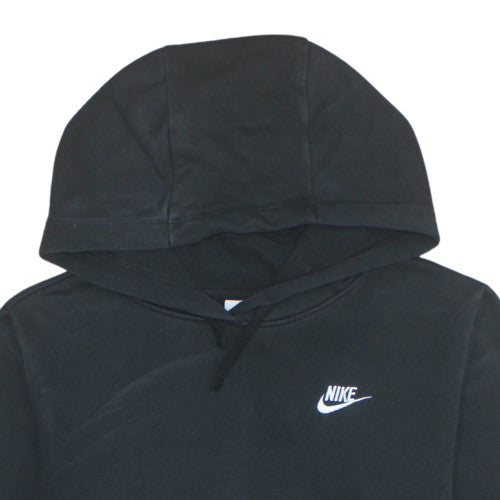 Nike Men's Black Pullover Hoodie M Regular Fit Fleece Logo Sweatshirt