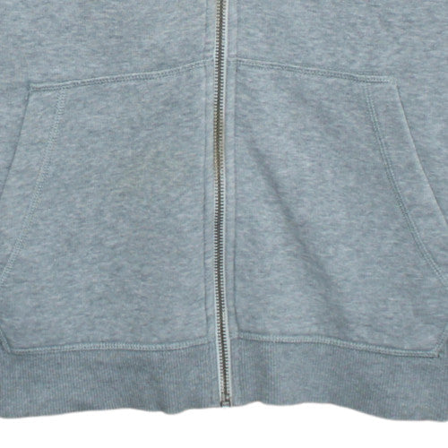 Converse Men's Grey Full Zip Hoodie Size S Classic Logo Sweatshirt