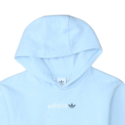Adidas Girls Blue Pullover Hoodie 13-14 Years Hooded Sweatshirt