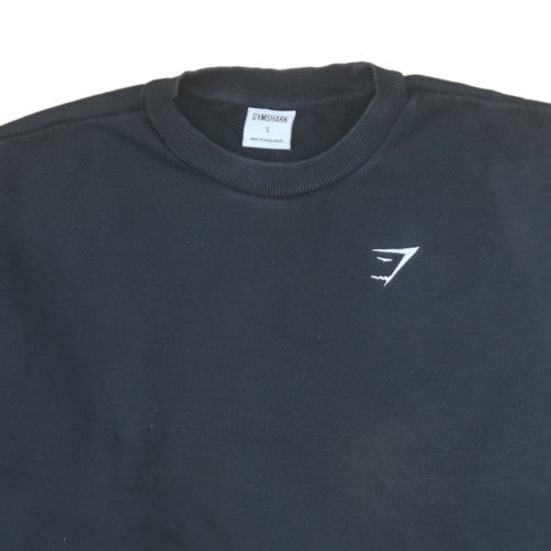 Gymshark Men's Black Small Pullover Crew Neck Sweatshirt Cotton Blend