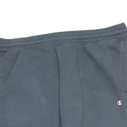 Champion Men Grey Jogger Sweatpants L Regular Fit Fleece Trousers