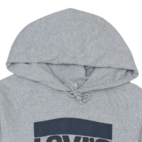 Levi's Men's Grey Pullover Hoodie L Fleece Logo Classic