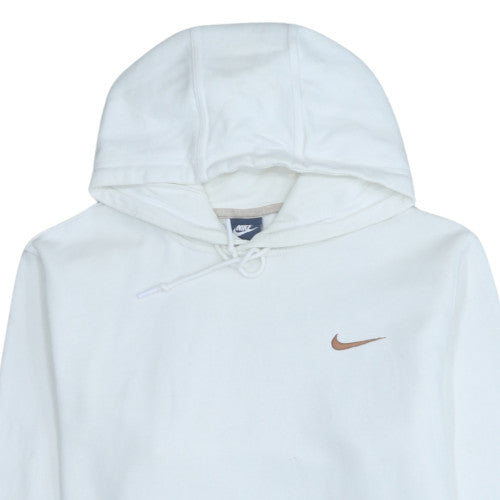 Nike Men's White Pullover Hoodie Size L Cotton Blend Sweatshirt