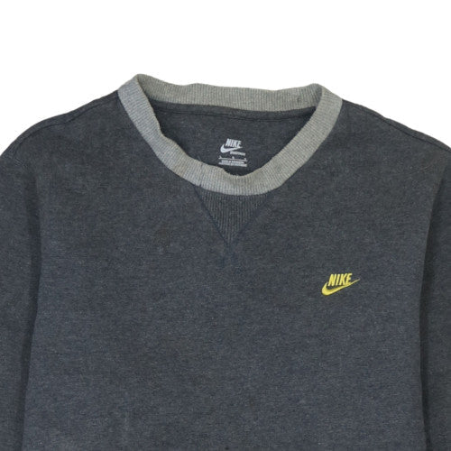 Nike Men's Grey Pullover Crew Neck Sweatshirt Size L