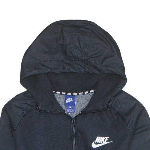 Nike Mens Grey Full Zip Hoodie Size L Hooded Sweatshirt