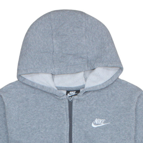 Nike Teens Grey Full Zip Hoodie XL Classic Fleece Sweatshirt