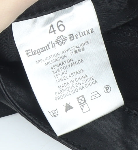 Elegant h Deluxe Women's Black Size 18 Slim Jegging Trousers