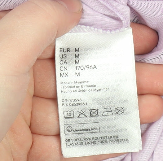 H&M Divided Women’s Purple Short Ruffle Shift Dress M