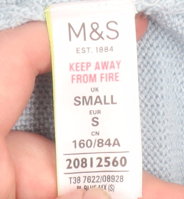 Marks & Spencer Women’s Blue Penguin Jumper Small Crew Neck Knitwear