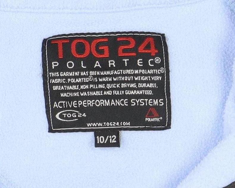 TOG 24 Women’s Blue Fleece 1/2 Zip Lightweight Jacket Size 10