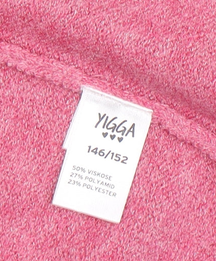 Yigga Teens Multicoloured Knit Long Sleeve Open Cardigan Size 12