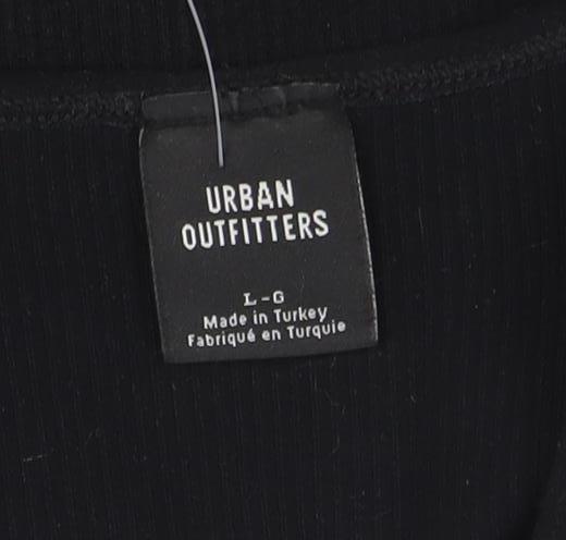 Urban Outfitters Women's Black Knit Bodycon Dress Size L