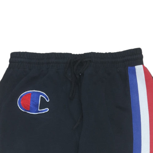 Champion Womens Black Jogger Sweatpants Size 14 Logo Stripe