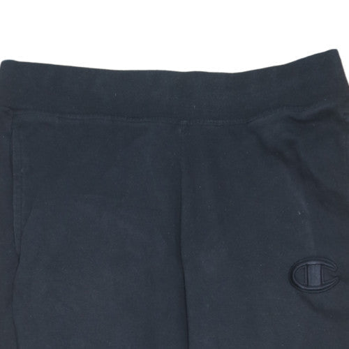 Champion Men's Black Jogger Trousers L Fleece Cotton Blend