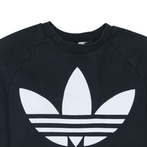 Adidas Womens Black XS Crew Neck Pullover Sweatshirt