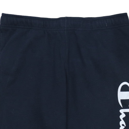 Champion Men's Black Fleece Sweatpants M Regular Fit Logo Athletic Trousers