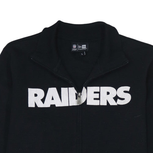 New Era Men's Black Raiders Full Zip Sweatshirt L Regular Fit