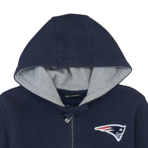New Era Men's Blue Full Zip Hoodie with Logo M