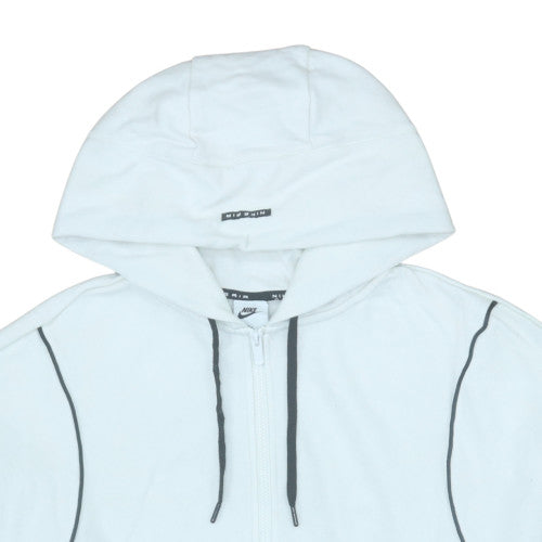 Nike Air Women White Full Zip Hoodie XL Cotton Blend