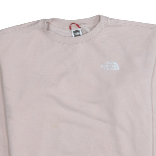 The North Face Women Beige Crew Neck Pullover Sweatshirt L Cotton Blend