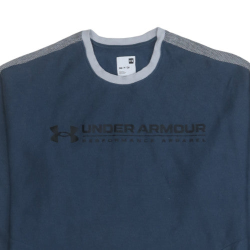 Under Armour Men's Blue Crew Neck Pullover Sweatshirt Small