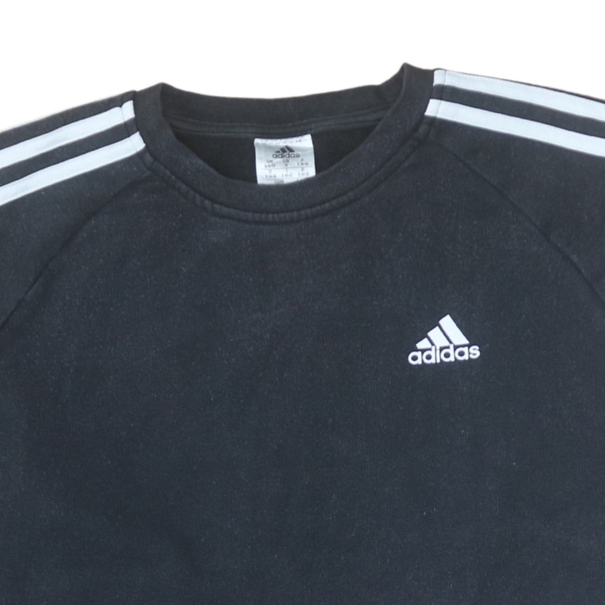 Adidas Women's Black Crew Neck Long Sleeve Sweatshirt Size S 8-10