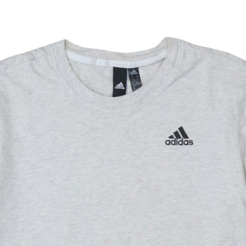 Adidas Men's Grey Small Crew Neck Short Sleeve T-Shirt