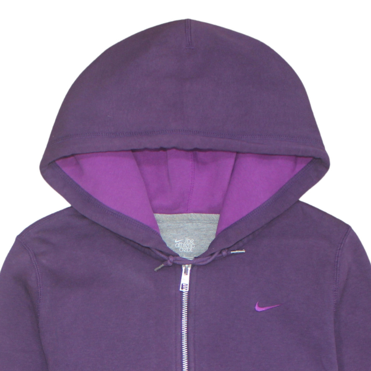 Nike Women Purple Full Zip Hoodie Sweatshirt L Athletic Dept